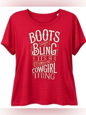 🤠 Boots & Bling “It’s a Cowgirl Thing” Graphic Tee | XXL | EUC 🤠
